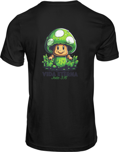 CAMISETA ESTAMPADA | VIDA ETERNA COGUMELO MARIO