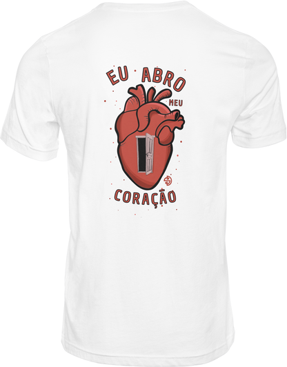 CAMISETA ESTAMPADA | EU ABRO O CORAÇÃO