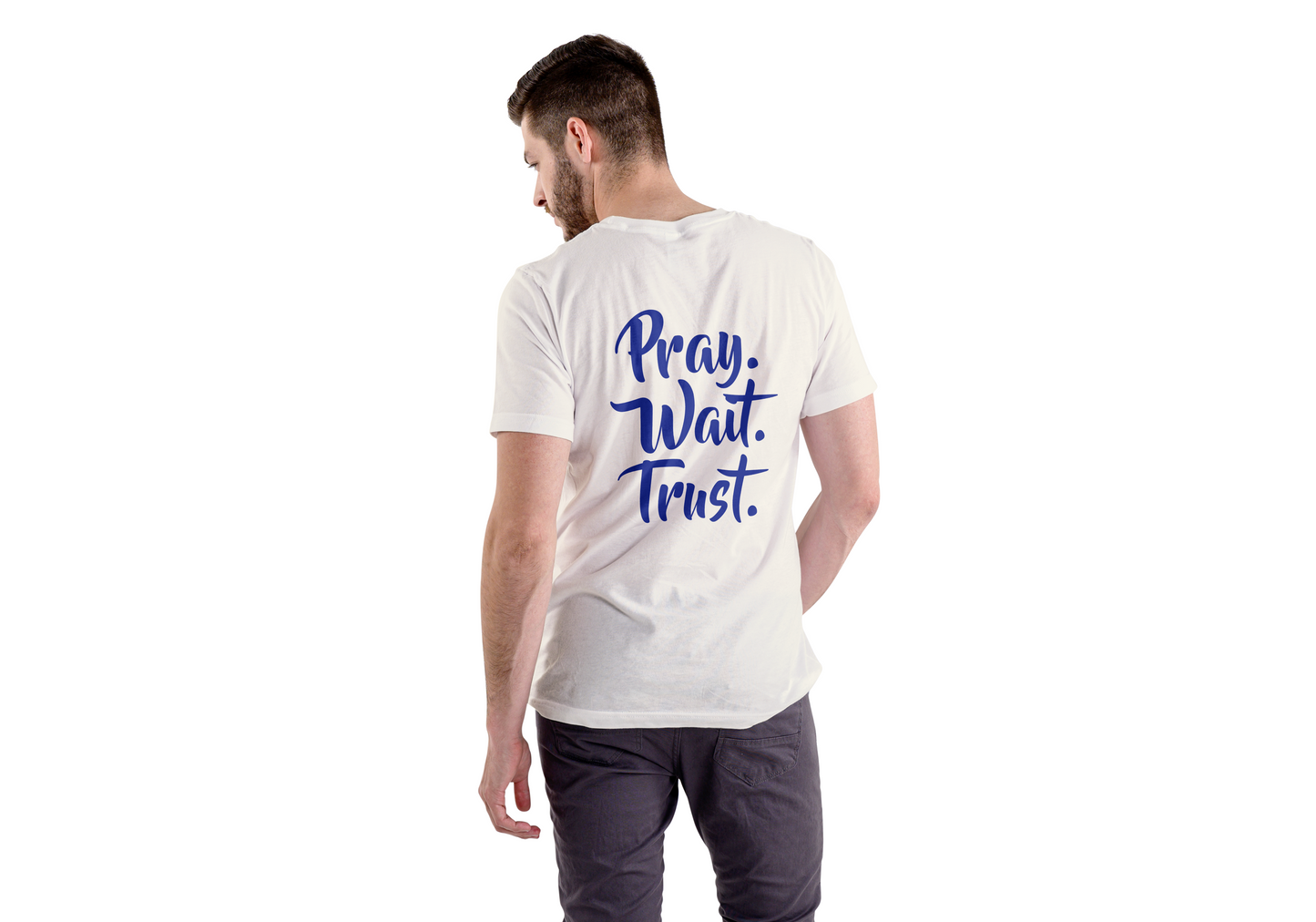 CAMISETA ESTAMPADA | PRAY WAIT TRUST